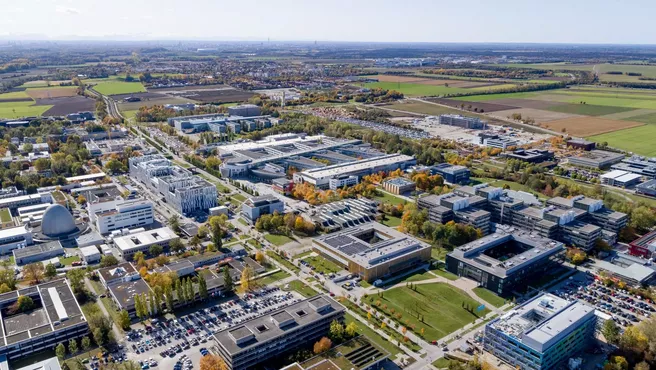 Aerial view of the Garching research campus