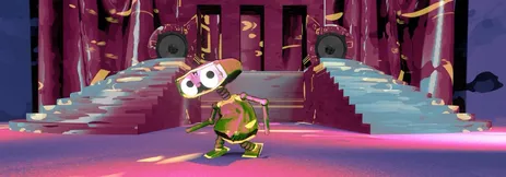 Robot Eni from the puzzle hunt 'enigame – dance to the beat' 